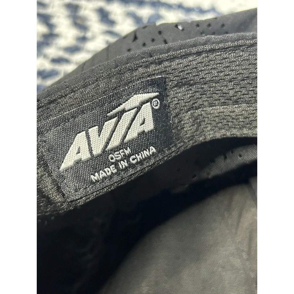 Avia Hat Adult Womens Black Strap Back Cap Adjustable Hook Loop Running
